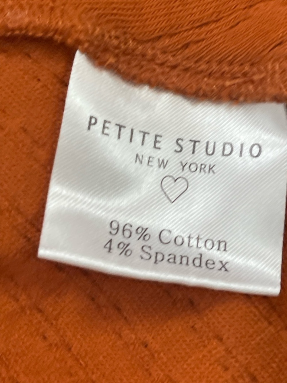 Petite Studio Ribbed Knit Midi Dress Rust Orange Pearl Detail Size Small - Picture 5 of 11